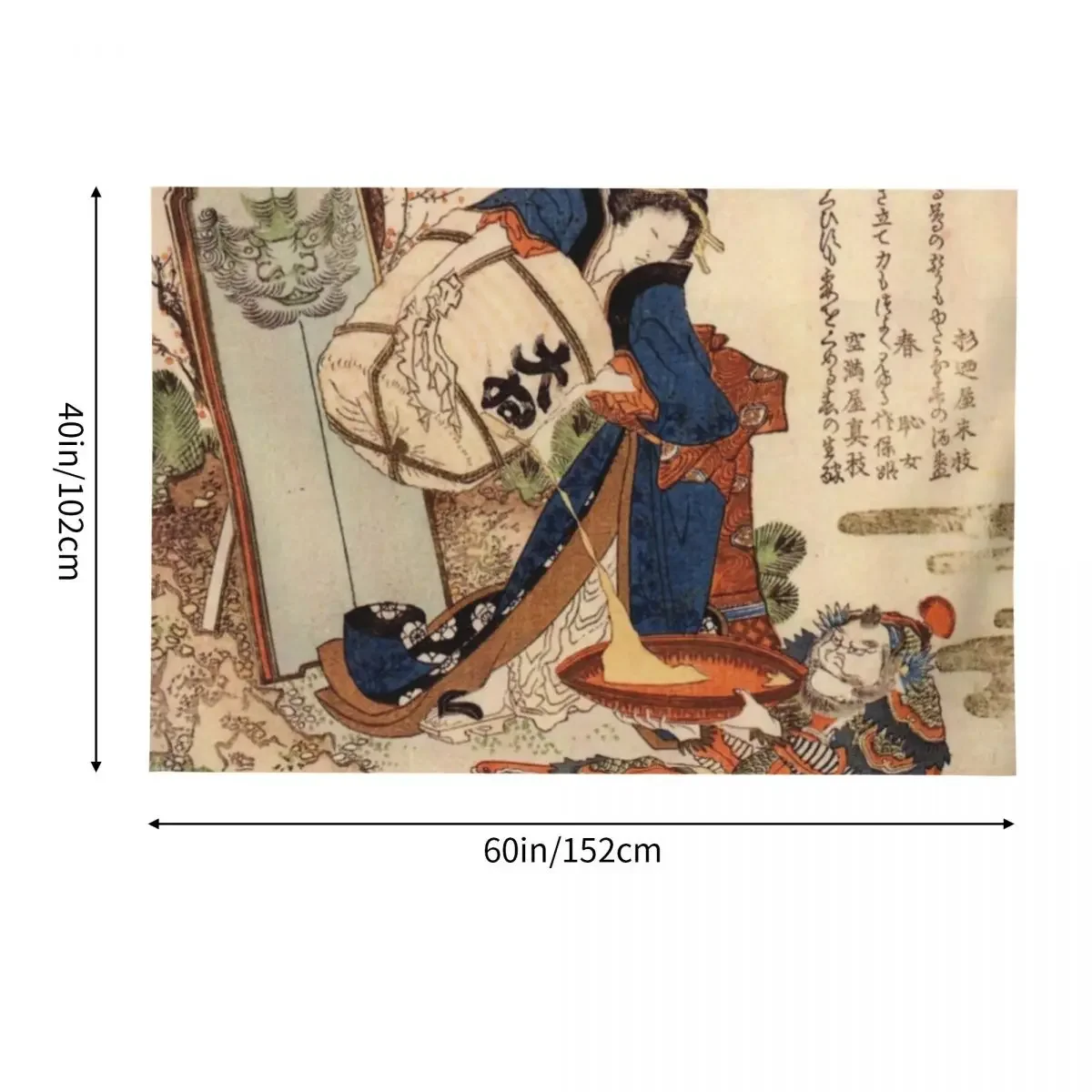 Фото Сильный Oi Pouring Sake от Katsushika Hokusai гобелен Настенный декор скандинавский домашний декор гобелен №3