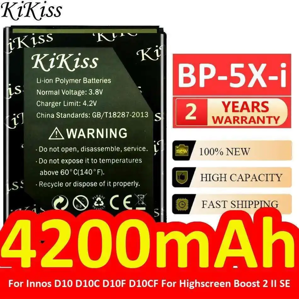 BP-5X-I аккумулятор для мобильного телефона с быстрой зарядкой для Innos D10 D10C D10F D10CF Highscreen Boost 2 II SE 4200 мАч