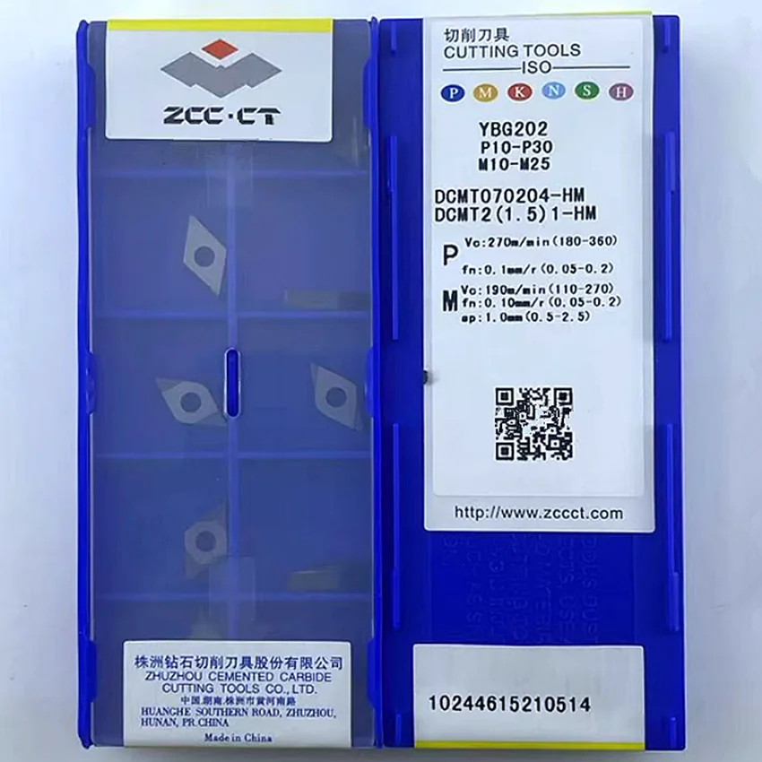 ZCC.CT DCMT070204-HM YBM251/DCMT070208-HM YBM251/DCMT070204-HM YBG202/DCMT070208-HM YBG202 Твердосплавные токарные пластины с ЧПУ Сверла, пилы и режущие инструменты