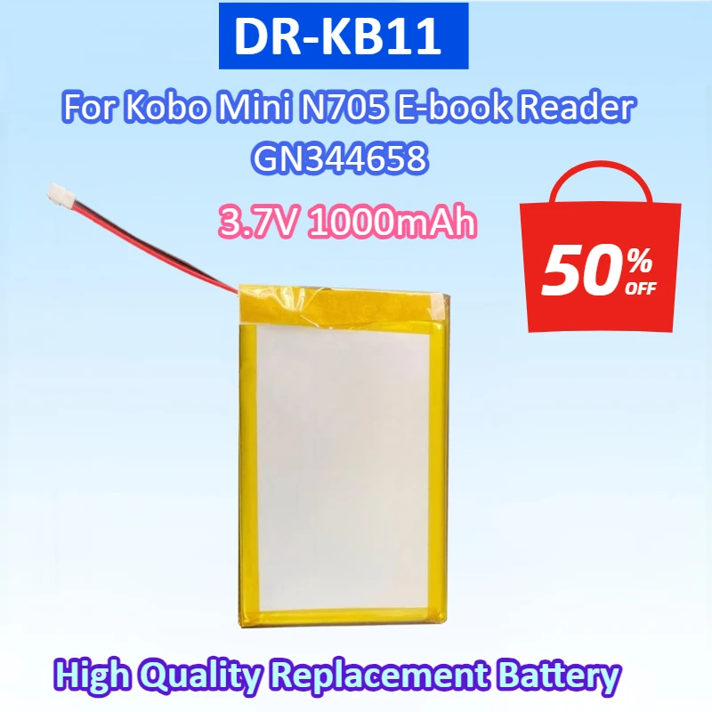 НОВЫЙ DR-KB11 GN 344658   Аккумулятор 3,7 В, 1000 мАч для аккумуляторов для чтения электронных книг Kobo Mini N705