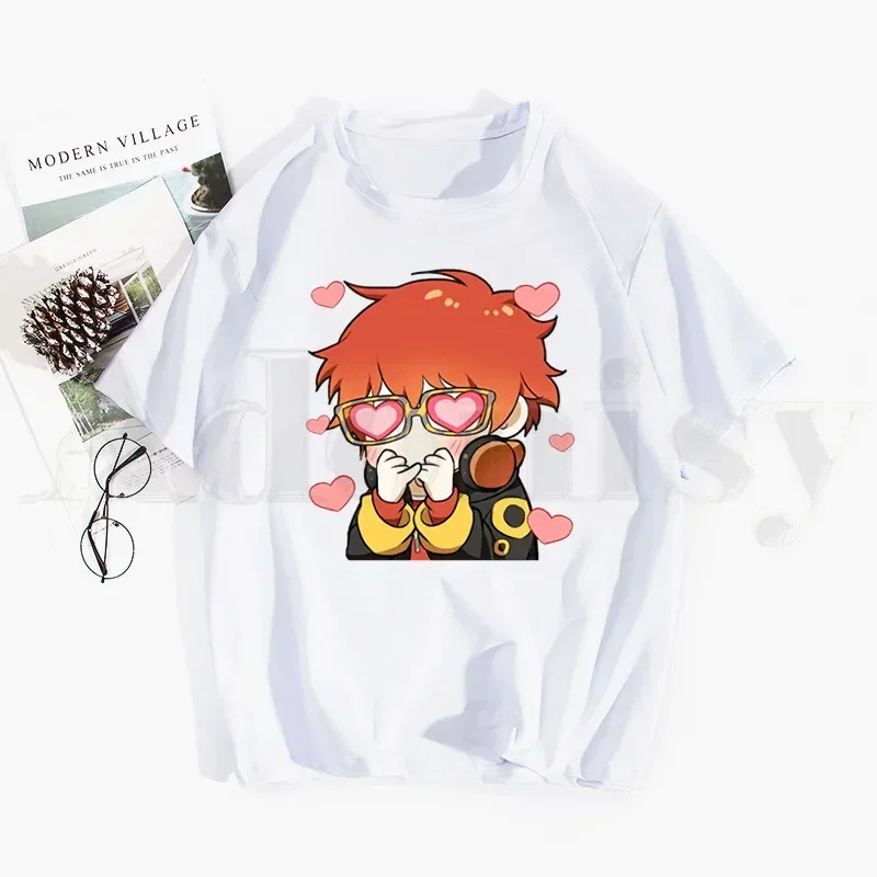 Mystic Messenger Seven Zero Seven 707 MM BG Otome Футболки Топы Футболки Мужчины Женщины Повседневная футболка с коротким рукавом Уличная одежда Забавные