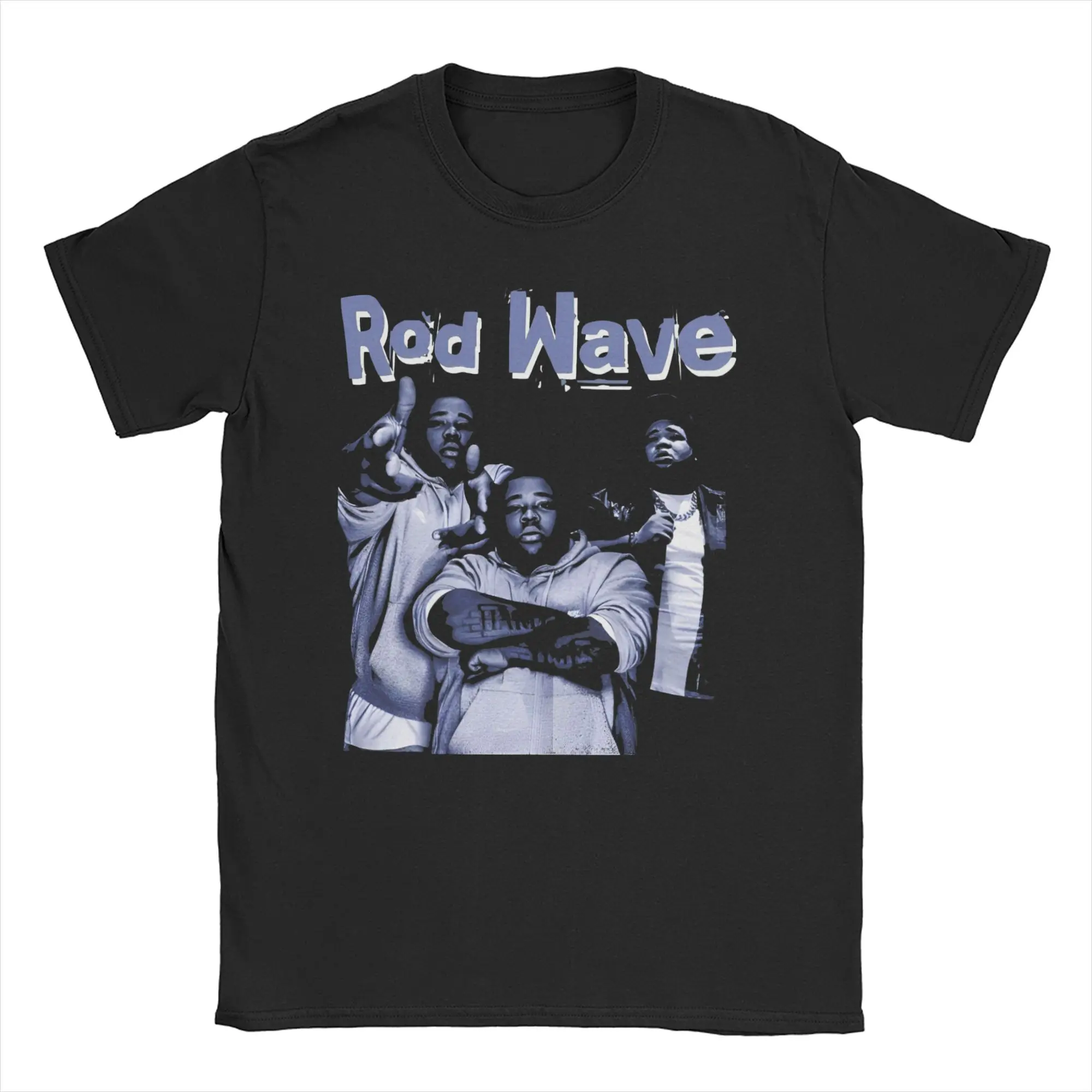Мужская футболка Rod Wave Rapper Music, новинка, футболки из чистого хлопка, футболка с короткими рукавами, топы с круглым воротником, 4XL, 5XL, 6XL