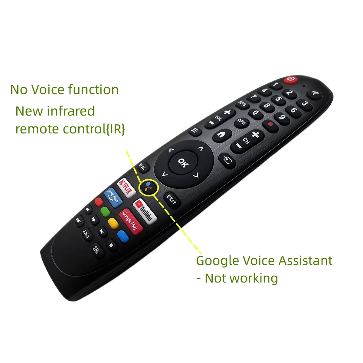 Фото 1 шт. пульт дистанционного управления для Kaytan PROFiLO NetfliX Android Smart TV №3