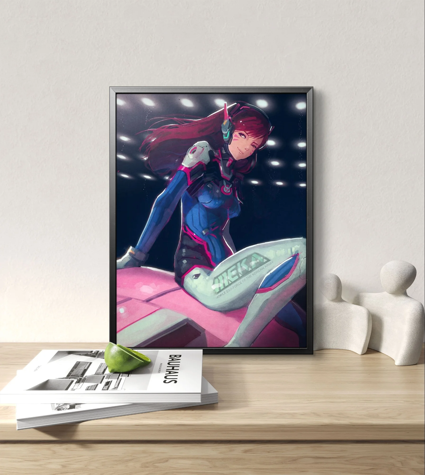 Фото Dva 5D алмазная живопись Overwatch девушка Алмазная вышивка крестиком игровой постер мозаика ручной работы украшение дома №2