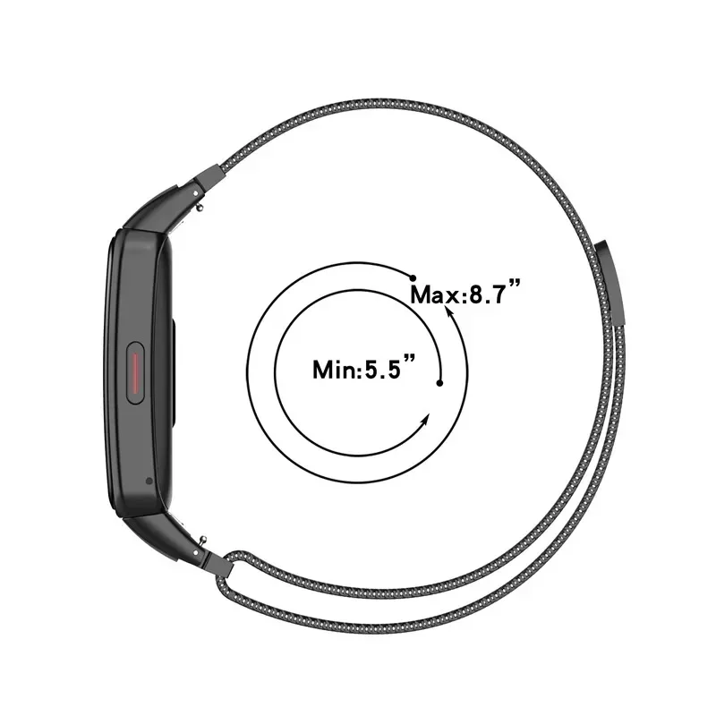 Поп-миллианский ремешок-петля для умных часов Huawei Band 8 7, магнитный браслет Correa, металлический браслет из нержавеющей стали, Huawei Band 6 S (art.: 3920d094b2fd7) - 3920d094b2fd7