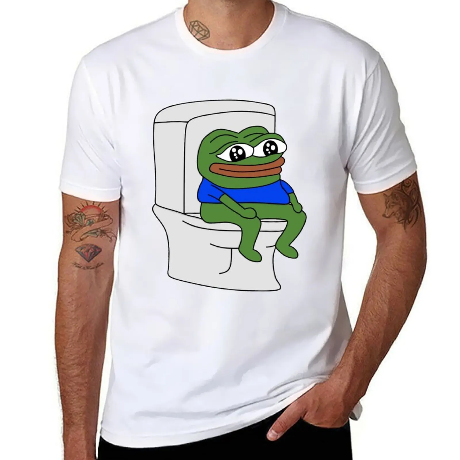 Футболка peepoPooPoo, мужская футболка, роскошная футболка, мужская хлопковая футболка