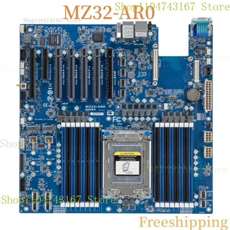 Для материнской платы Gigabyte MZ32-AR0 REV: 1,0, совместимая с DDR4, EPYC 7002, материнская плата, 100% протестирована, полностью работает