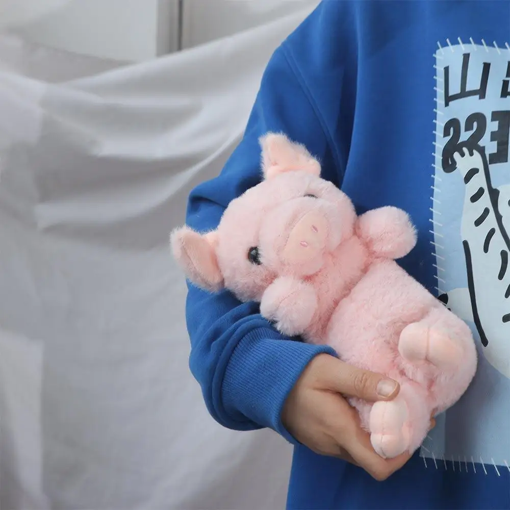 Фото Большой емкости канцелярские принадлежности свинья пенал мультфильм Kawaii Downy пенал свинья пухлая свинья забавная поросенок плюшевая сумка-карандаш студент №3