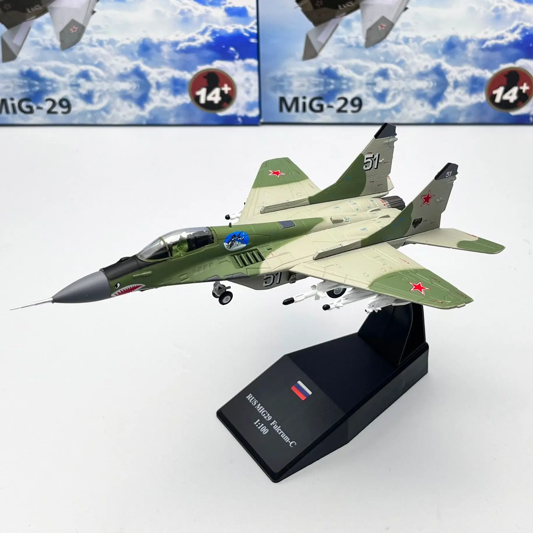 Литая под давлением модель Тимо-истребителя MIG-29, масштаб 1/100, металл, без батареи