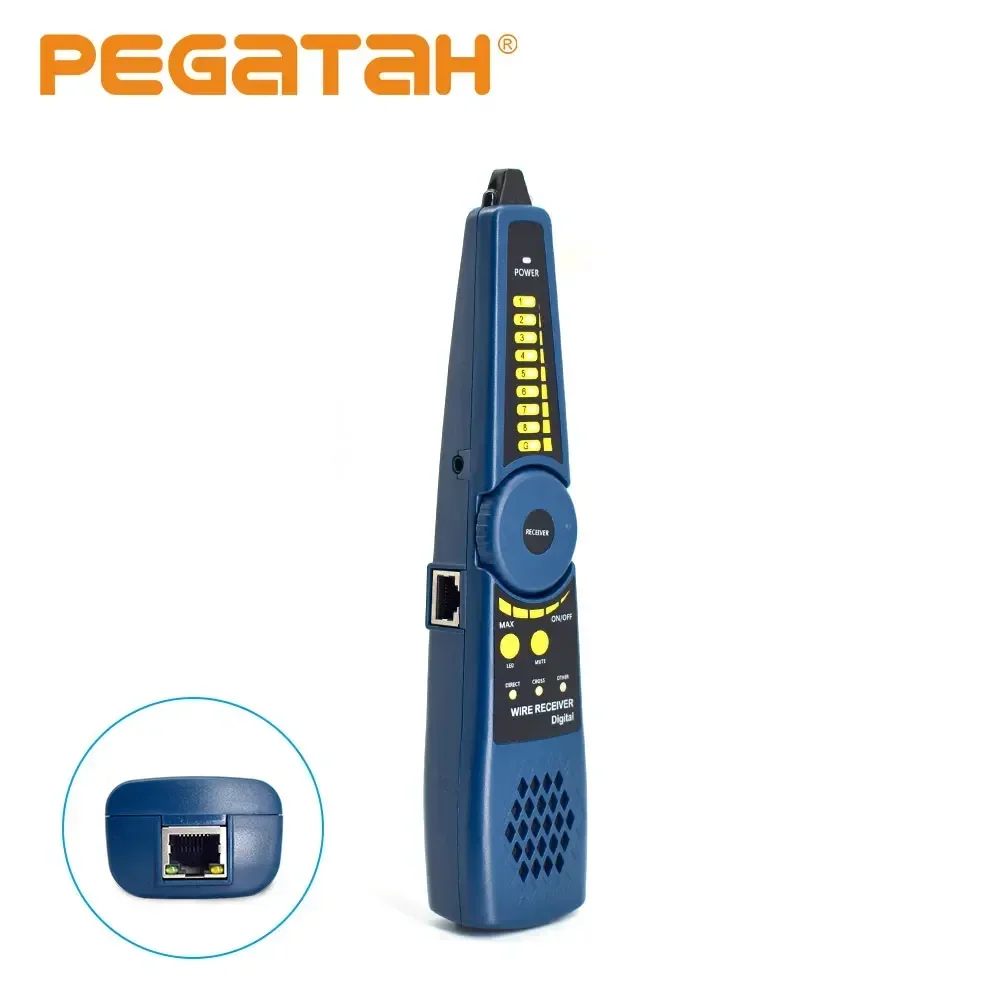 Кабельный тестер PEGATAH, детектор RJ45, линейный сетевой трекер для телефонных сетей, мониторинг видеонаблюдения