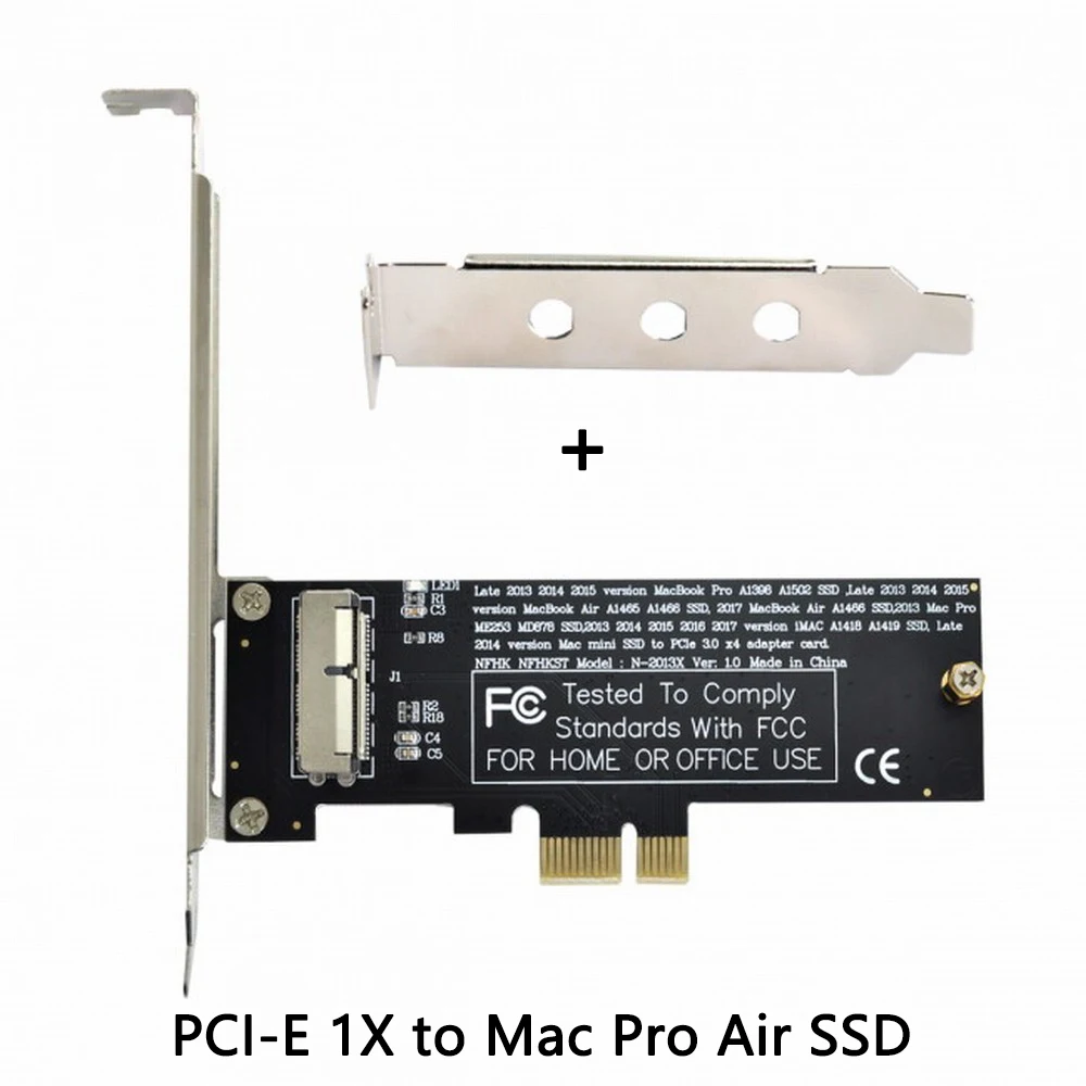 Фото PCI-E 1X PCI Express на 12 + 16 Pin 2013-2017 Mac Pro Air SSD конвертирующая карта для A1493 A1502 A1465 A1466 №3