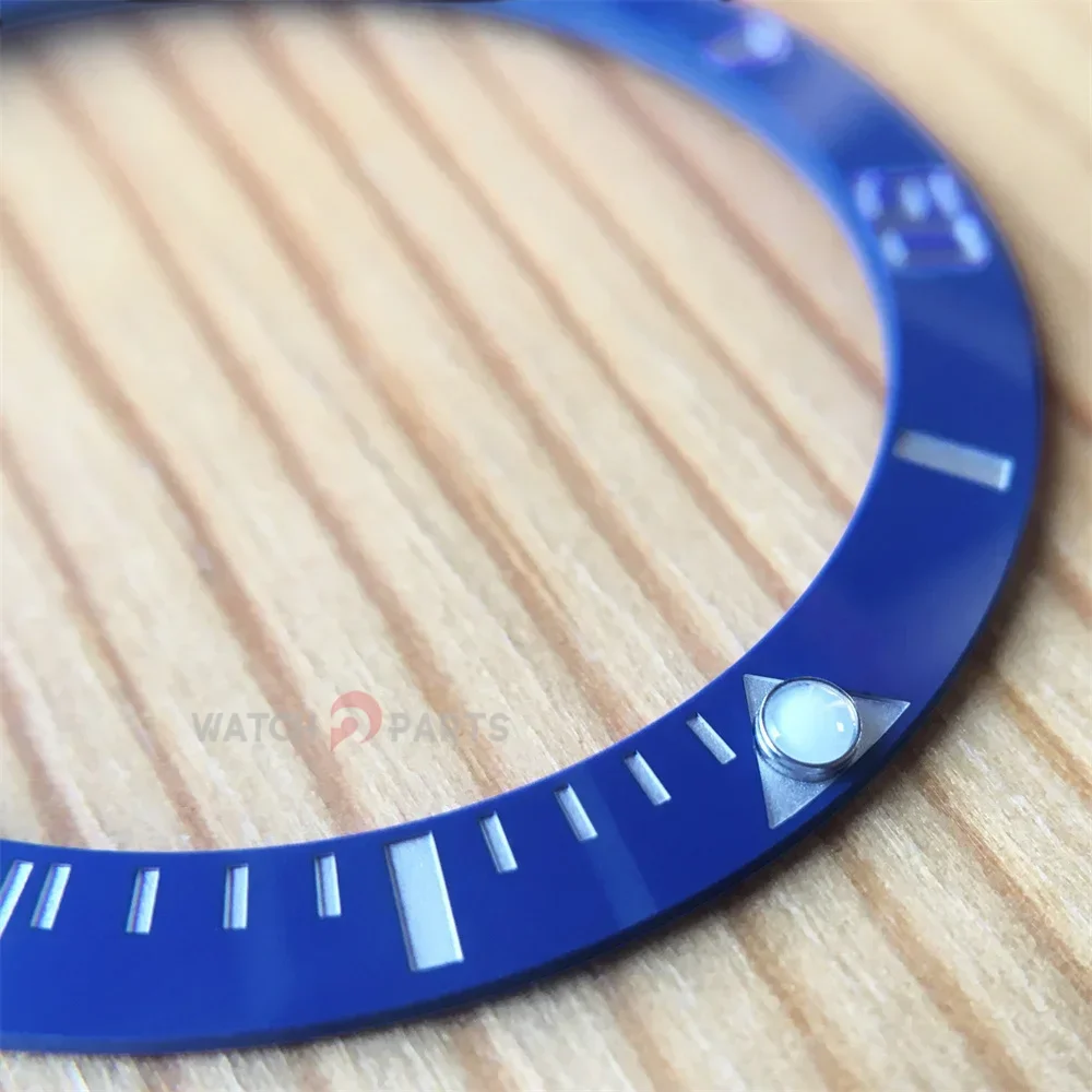Фото Керамический безель с синим цехром для Rolex 116613, вставка для часов Submariner Date, синий циферблат Sunburst №4