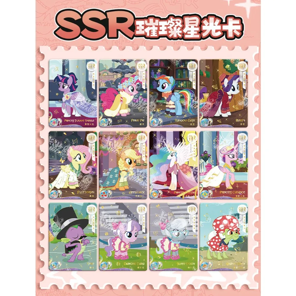 Фото Kayou натуральная коллекция карт My Little Pony, американская анимация, милые фигурки SSR UR SR, вечные карты дружбы, игрушки, подарки №2