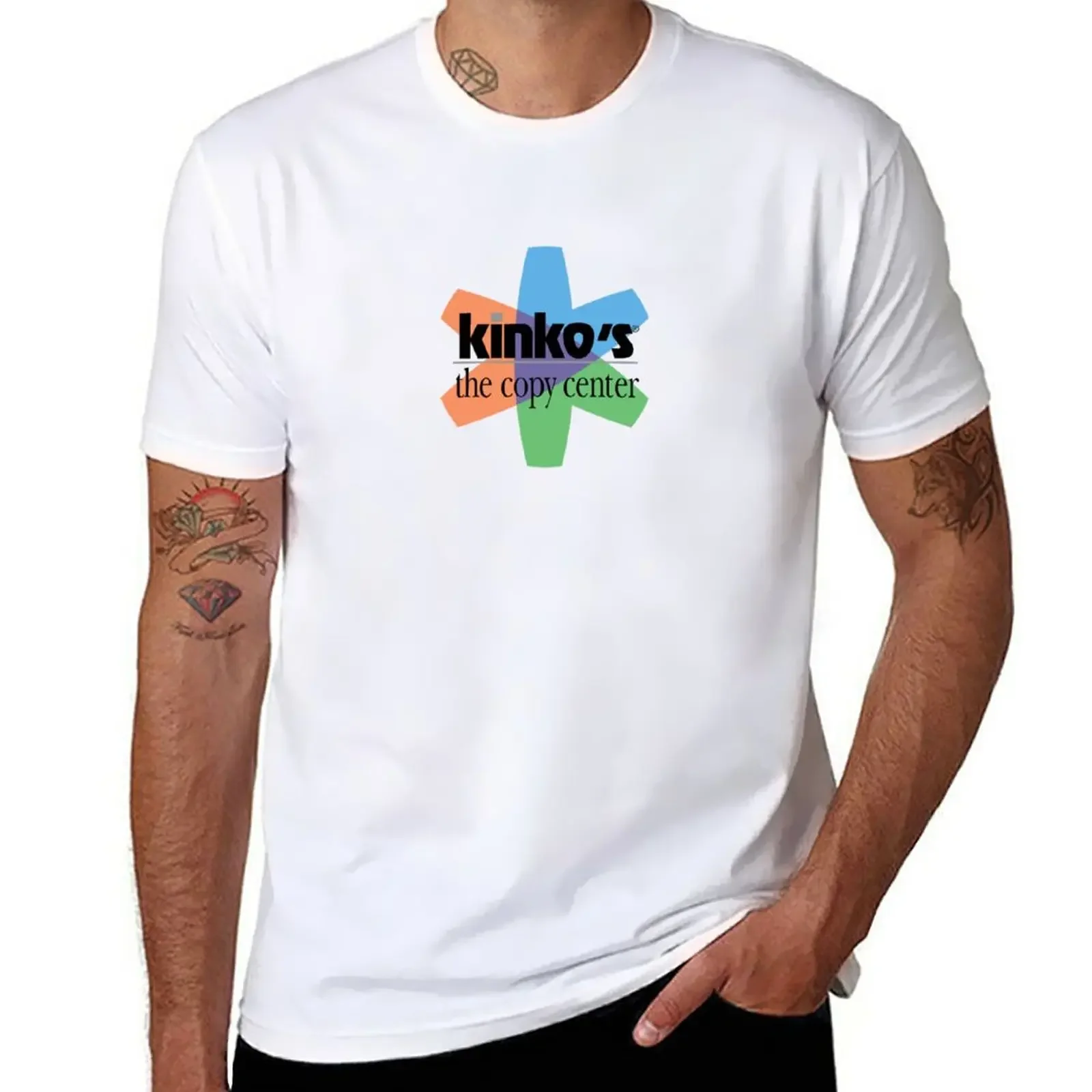 Новая футболка с принтом Kinko's 2000s, тяжелая футболка с графическим рисунком, топы, мужская одежда