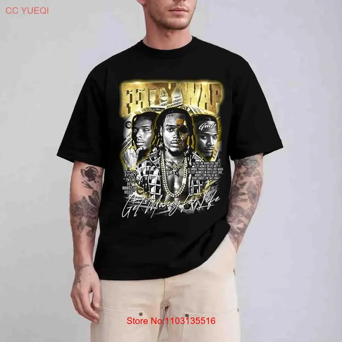 Трендовая футболка Fetty Wap 2025 года в стиле хип-хоп, рэп, крутая уличная одежда, винтажный стираный топ для повседневной носки, мягкая дизайнерская одежда