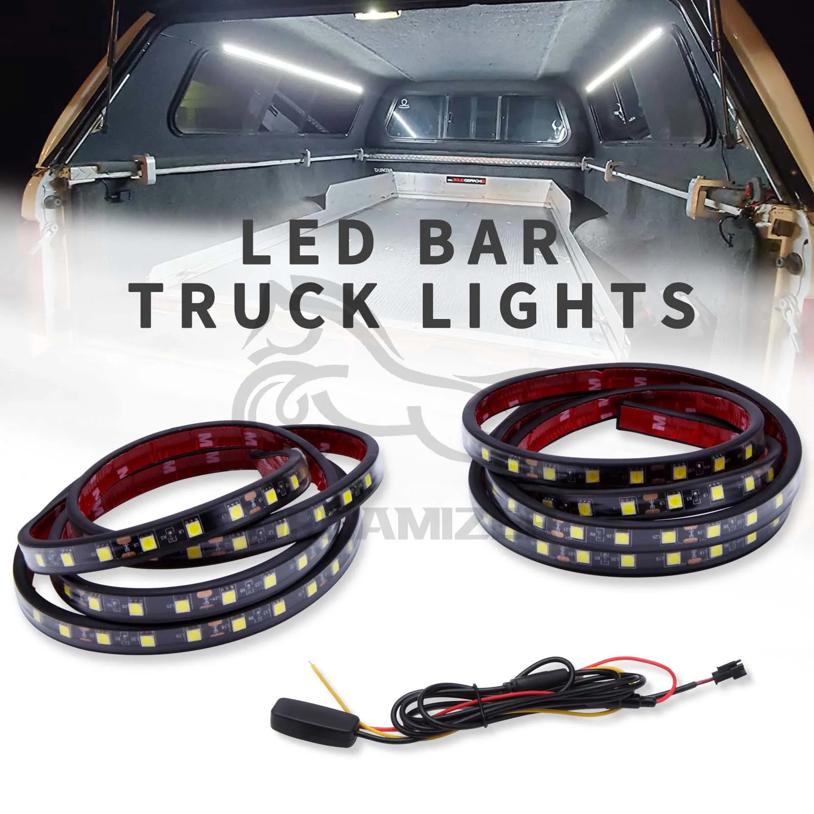 Комплект светодиодных наконечников для GMC Chevy Ford Dodge Bar, 2X 60 дюймов, освещение для кузова, грузовика, для GMC Chevy, автомобильные аксессуары