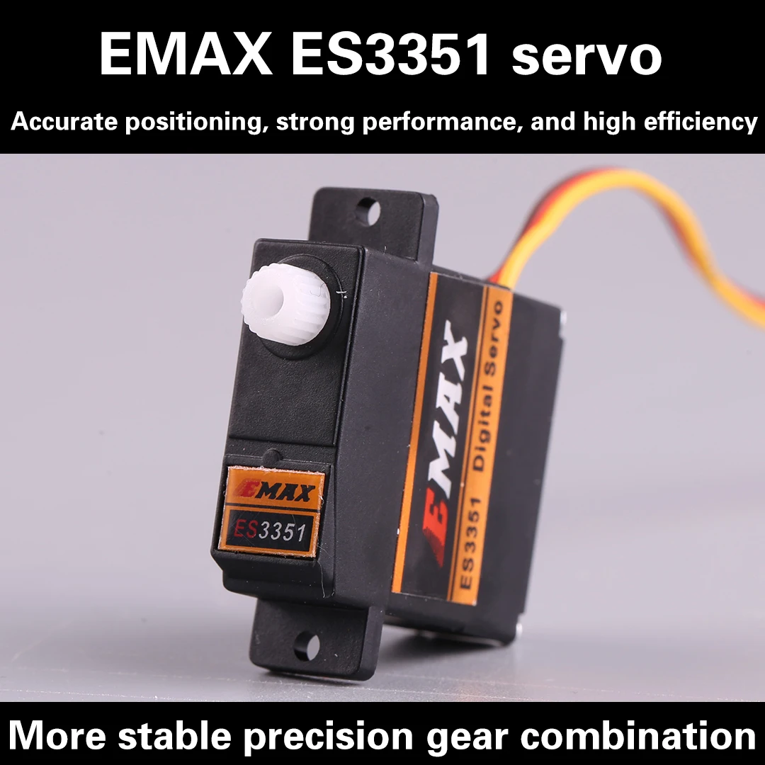 EMAX ES3351 10,6g мини пластиковая Шестерня цифровой сервопривод для радиоуправляемого самолета планера автомобиля дрона