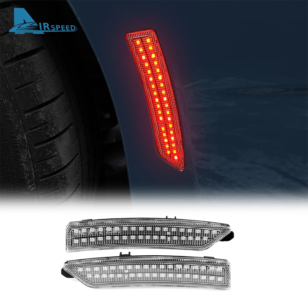 Фото Для Ford Mustang GT Dark Horse EcoBoost 2024 2025 2026 USDM Автомобильные 2 шт. Передние и задние фонари Боковой габаритный фонарь Светодиодный габаритный фонарь №3