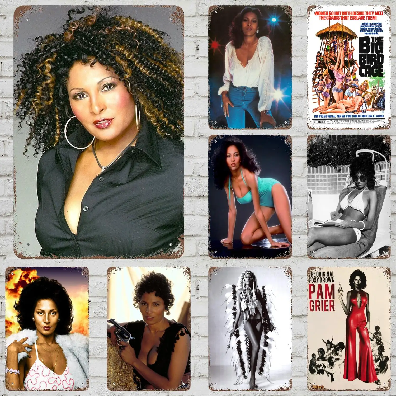 pam Grier Декор Плакат Винтаж Оловянная Вывеска Металлическая Вывеска Декоративная Табличка для Паба Бар Человек Пещерный Клуб Украшение Стены