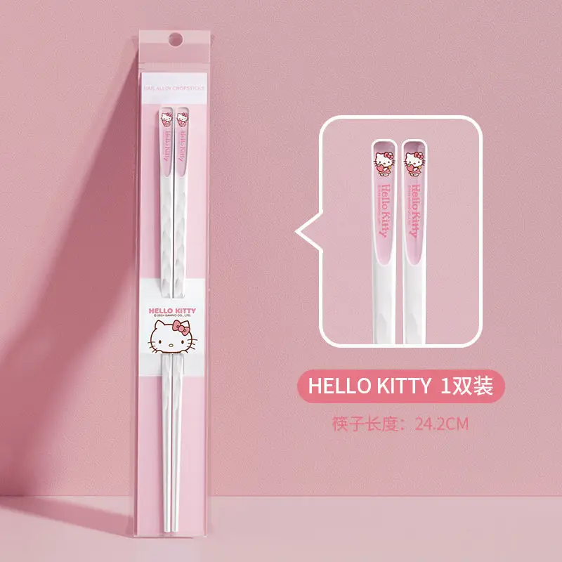Sanrio Hello Kitty My Melody палочки для еды Kawaii аниме Cinnamoroll персональные нескользящие палочки для еды мультяшный милый набор столов подарок для ребенка (art.: 3920c8b03545c) - 3920c8b03545c