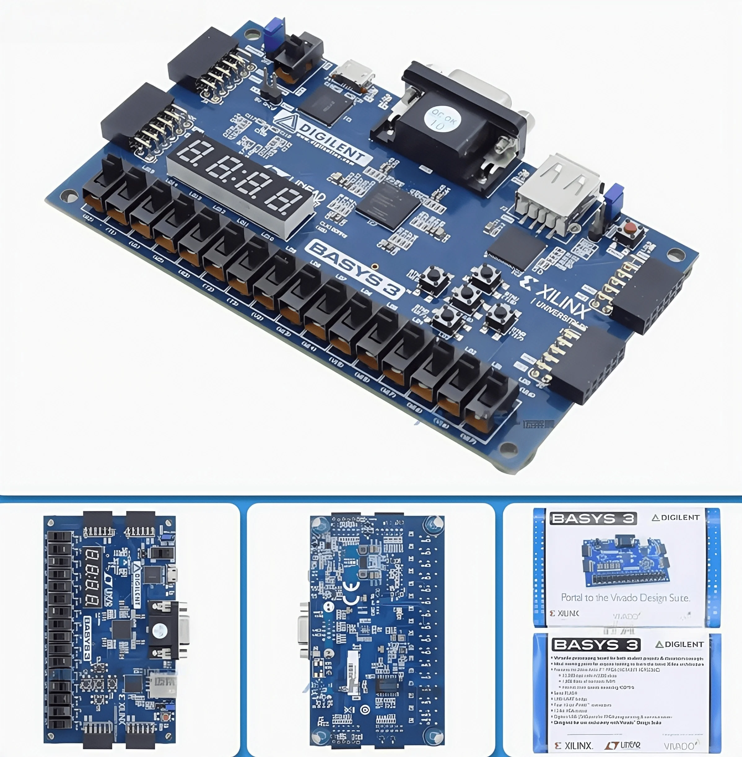 Плата разработки Basys3 Artix-7 Xilinx Fpga Basys 3 410-183 Digilent