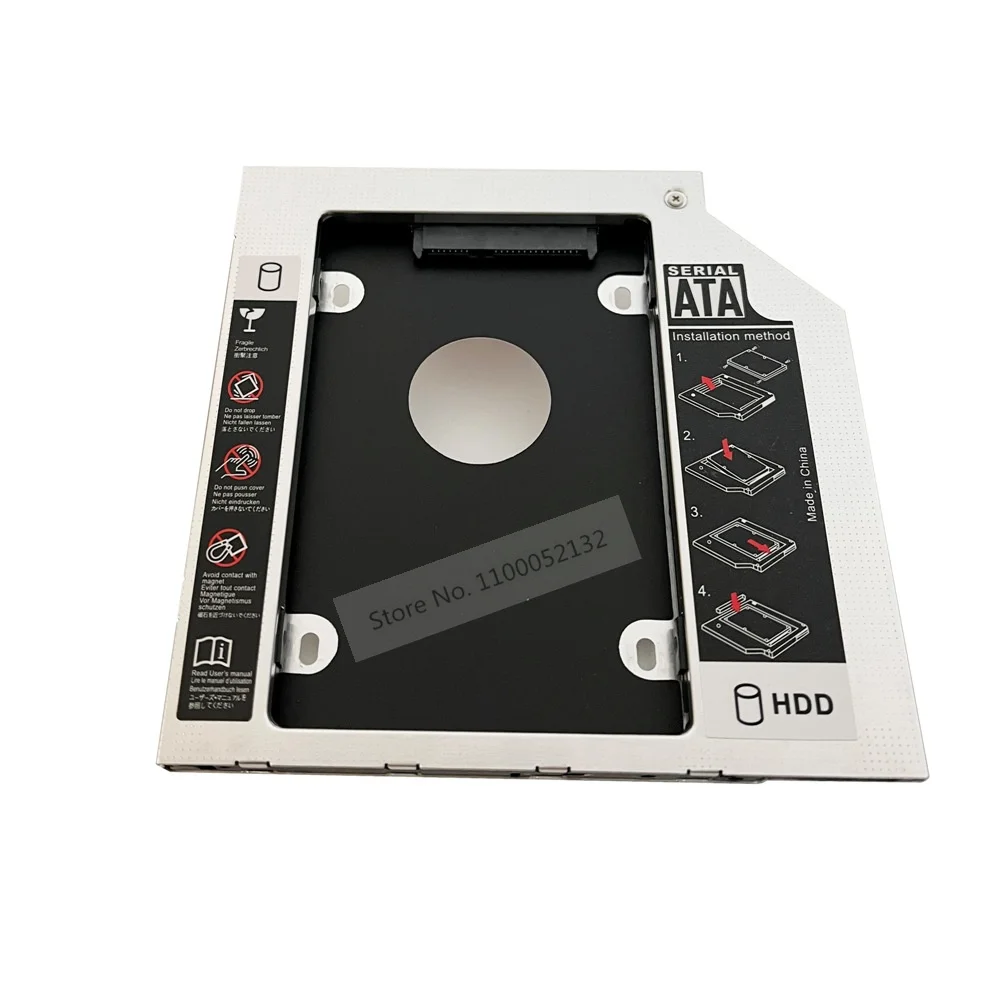 Алюминиевый 2-й жесткий диск HDD SSD Корпус Оптический отсек Caddy Frame Кронштейн SATA для Acer Aspire V5-471 v5-571p v5-571g GU71N DVD