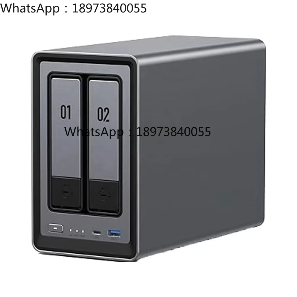 UGREEN NAS DXP2800 Настольный компьютер NAS с 2 отсеками, четырехъядерный процессор N100, 8 ГБ оперативной памяти DDR5, 2,5 Гбит, 2 слота M.2 NVMe, 4K, (без дисплея)