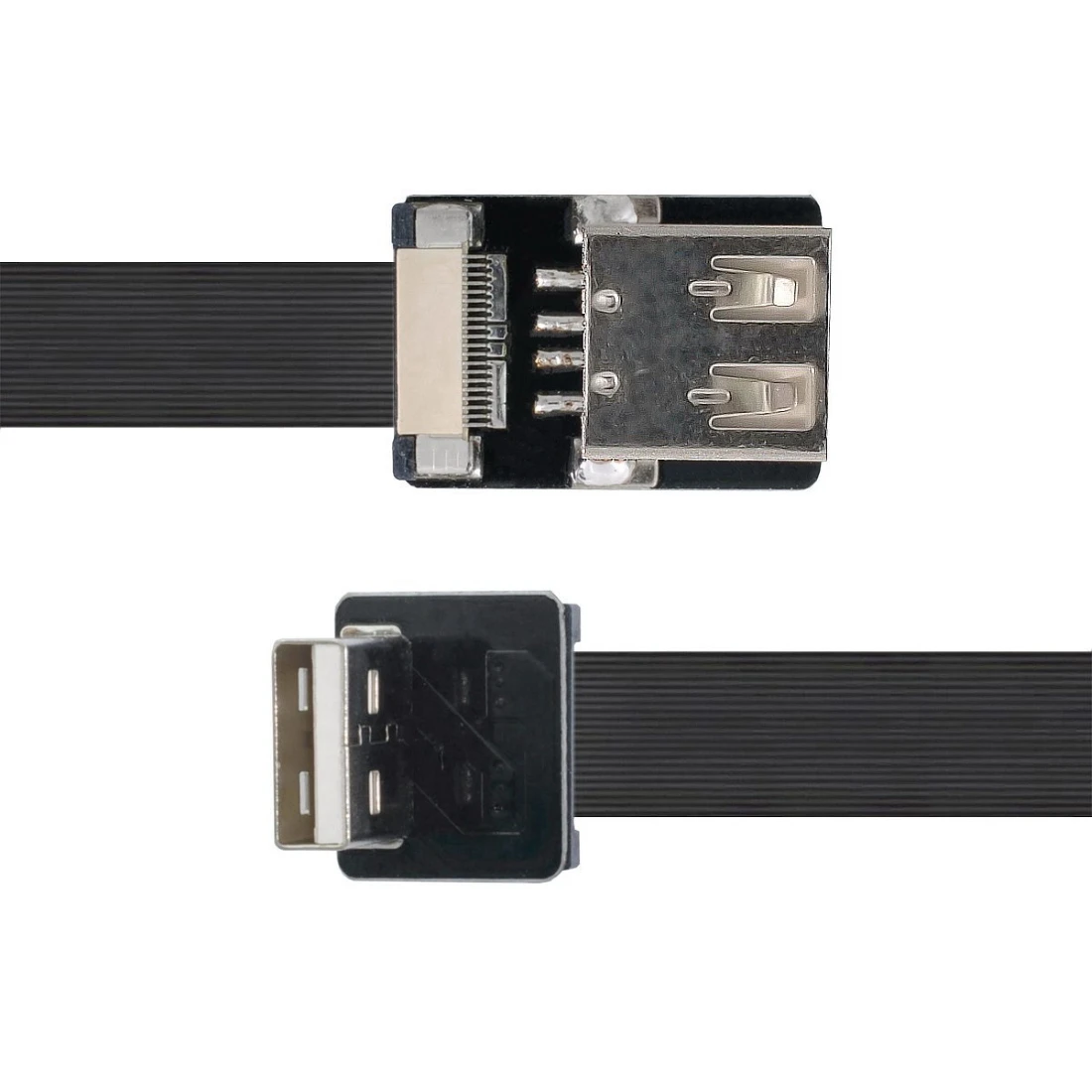 USB-удлинитель для передачи данных CY Xiwai, плоский тонкий FPC кабель типа А «Папа-мама» под углом для FPV, диска, сканера и принтера