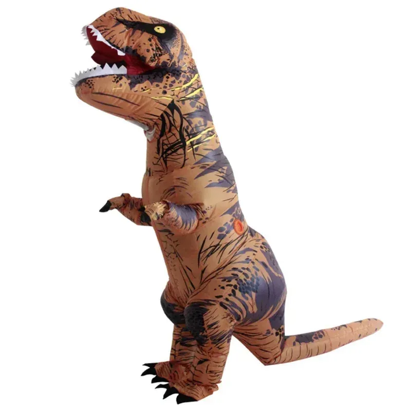 Фото 2025 11 Simbok Hot T REX Надувной костюм динозавра для взрослых и детей, вечерние костюмы для косплея, тираннозавра, необычный талисман динозавра, мультфильм H5 №5