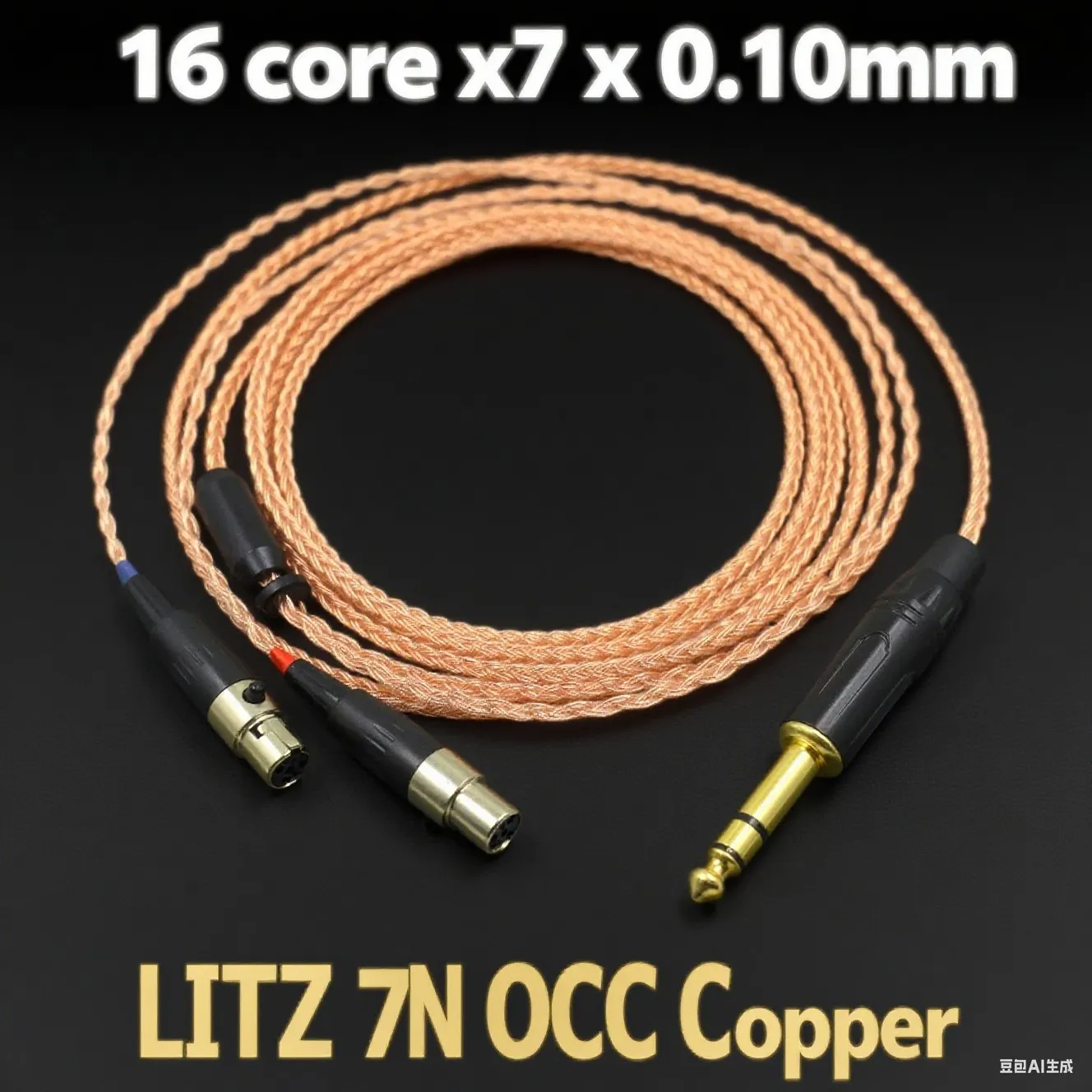 16-ядерный LITZ 7N медный графиновый кабель для наушников OCC для Audeze LCD-3 LCD-2 LCD-X LCD-XC LCD-4z LCD-MX4 LCD-GX lcd-24