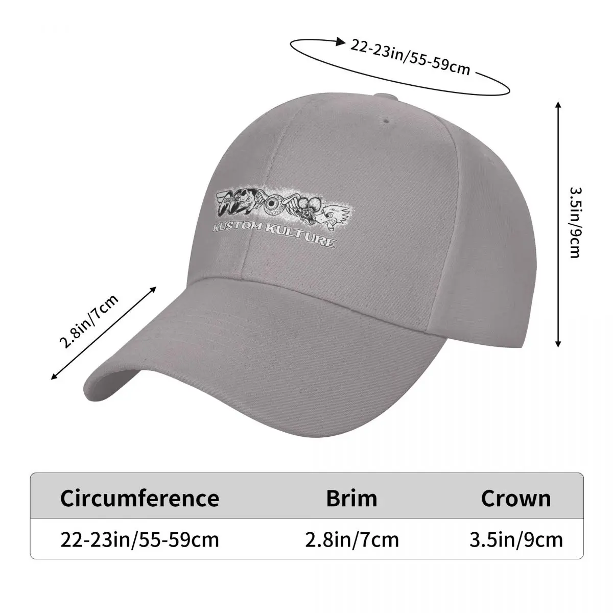 Kustom Kulture Fashion Baseball Cap Peaked Cap Men's Hat Women's Cap Luxury Hat (art.: 3920cb44119be) - 3920cb44119be