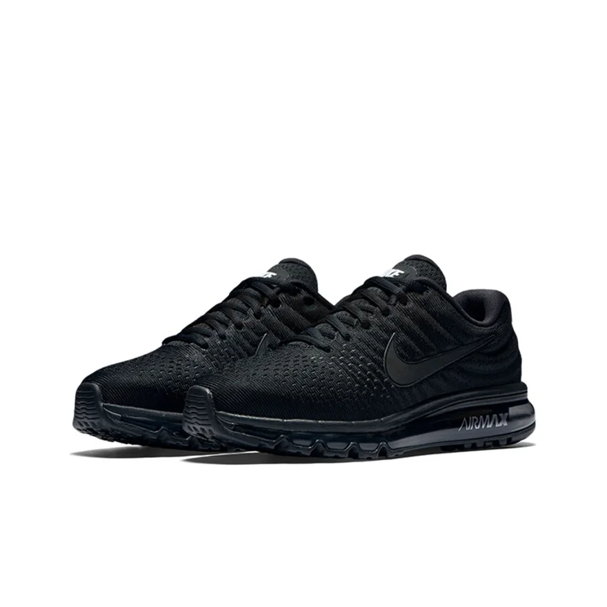Фото Nike Air Max 2017, удобные и универсальные повседневные спортивные кроссовки Vapormax Retro с низким вырезом для мужчин, черные №3