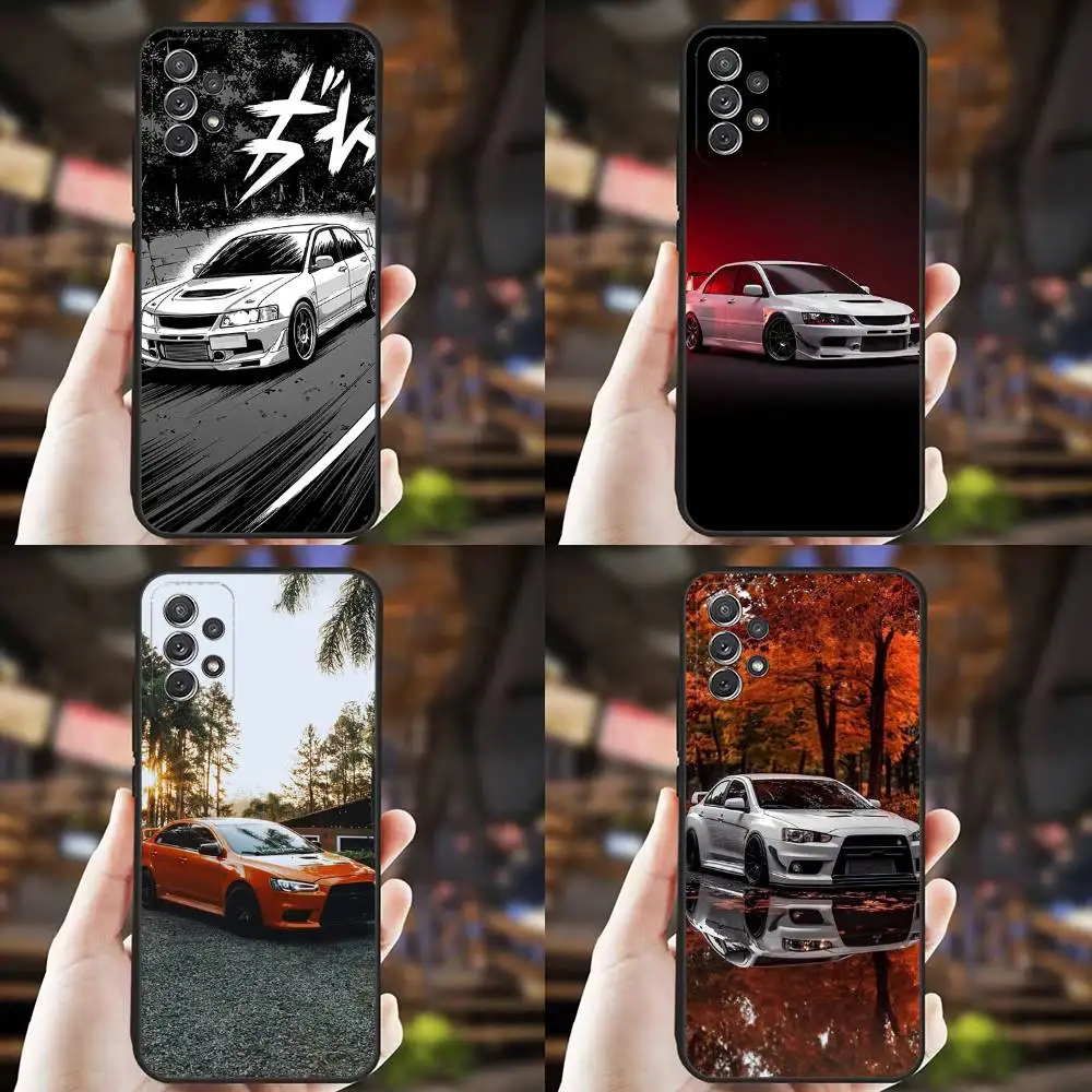 Чехол для телефона J-JDM Car E-Evo для Samsung S25, S24, S21, S22, S23, S30, Ultra, S20, Plus, Fe, Lite, Note, 10,9,5G, черный чехол