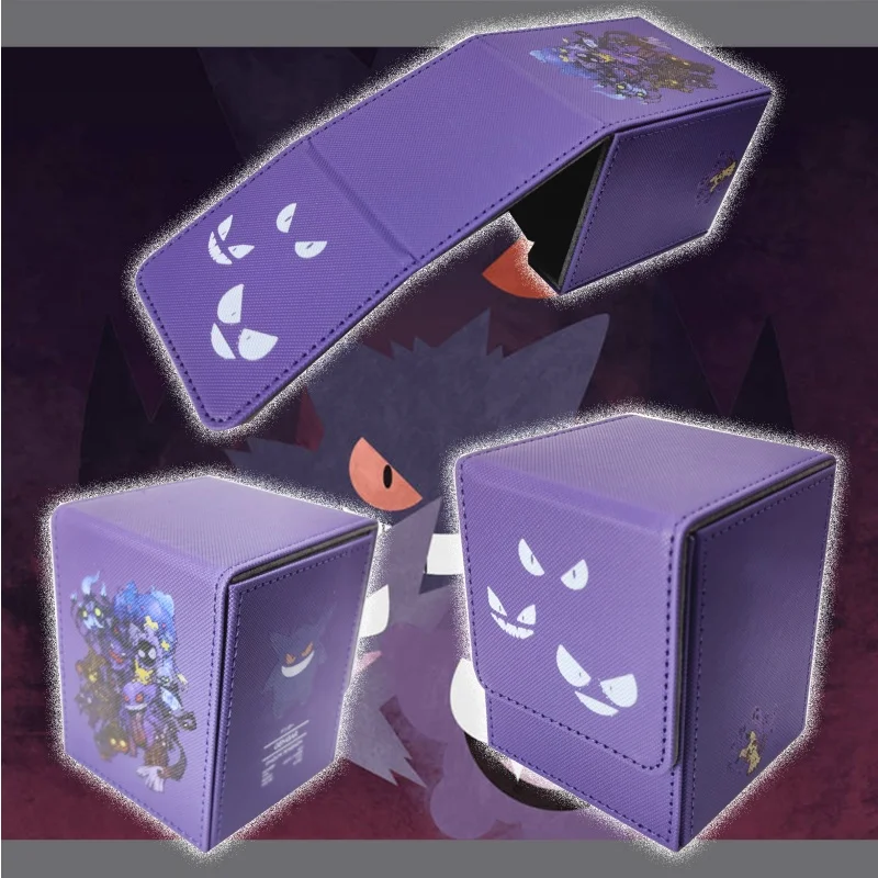 Фото Коробка для карт с покемонами Gengar Lugia Zoroark Gardevoir, персонажи аниме, Opcg Tcg Ptcg, коробка для хранения, коробка для карт из искусственной кожи, игрушка в подарок №2