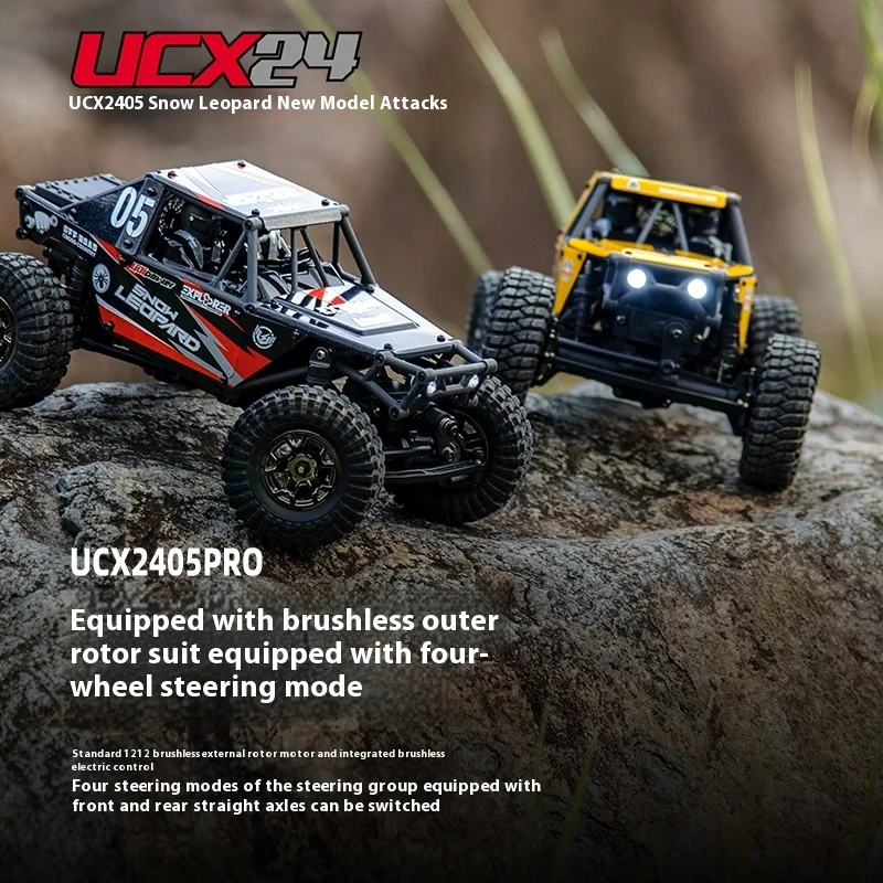 Фото UDIRC UCX24 1/24 RC Гусеничный Бесщеточный/матовый двигатель 4WS Mini Rock Crawler 3-скоростная передача RTR RC Автомобильные игрушки №2