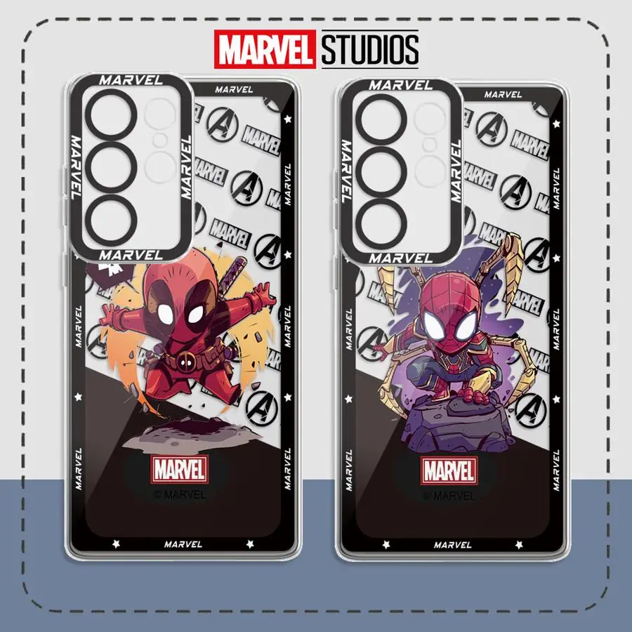 Marvel Deadpool Groot Phone Case for Samsung Galaxy S24 Ultra S20 FE S21 S22 Plus S23 Ultra 5G S23 FE Note 20 Ultra Clear Soft
