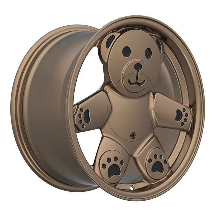 Милые матовые бронзовые колесные диски Teddy Bear под заказ, 17 Дюймов, 5x114,3, кованые алюминиевые колеса для автомобиля