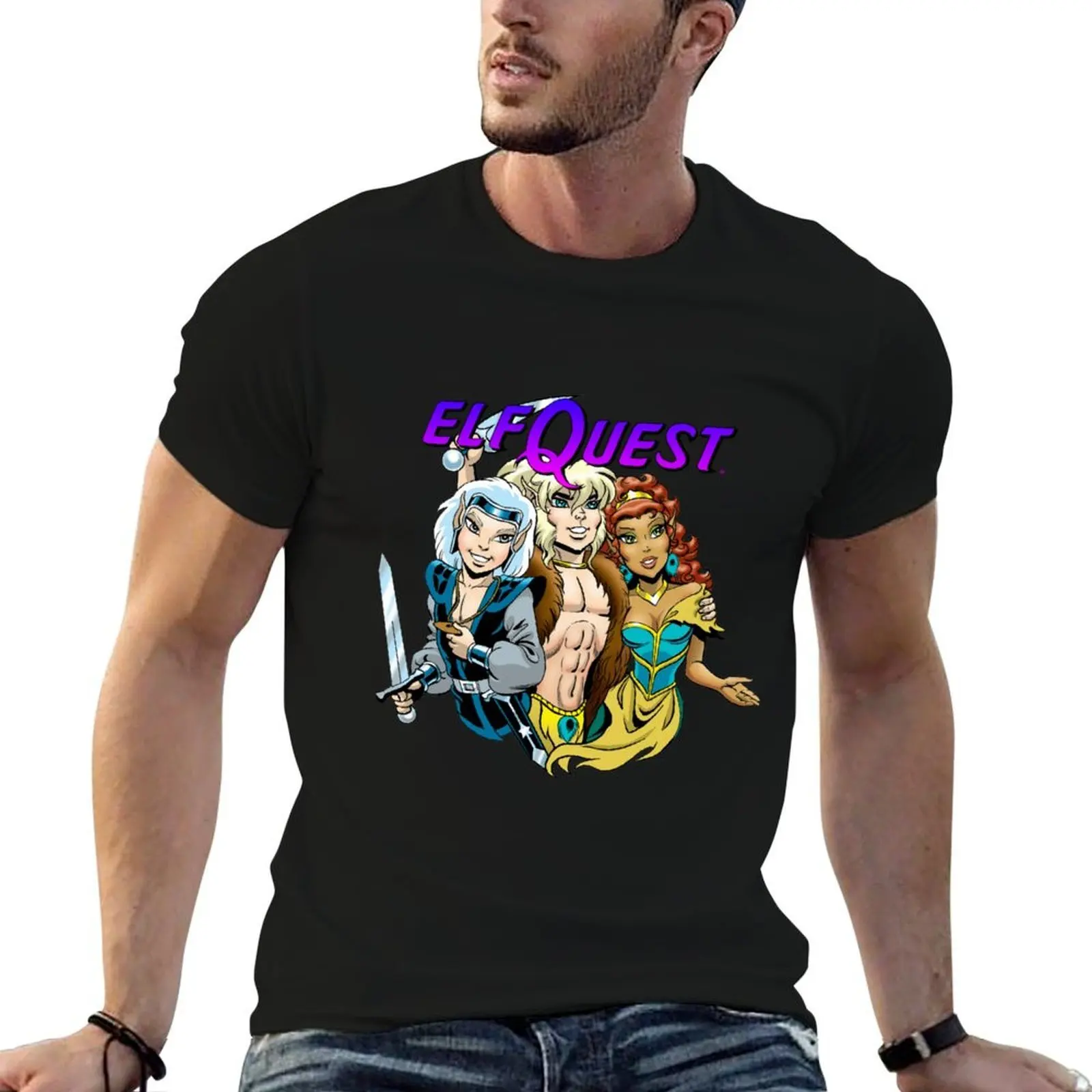 ElfQuest: футболка Modern Trio, мужские футболки с индивидуальным принтом, мужская футболка