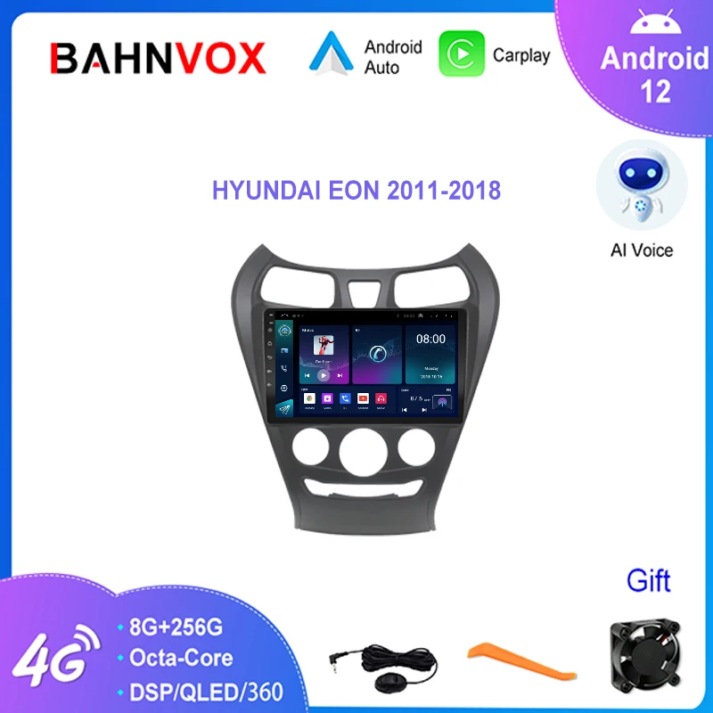 Автомагнитола 9 дюймов Android 12,0 для HYUNDAI EON 2011 2018, GPS-навигация, мультимедийный плеер, стерео головное устройство WIIF Carplay 2 Din