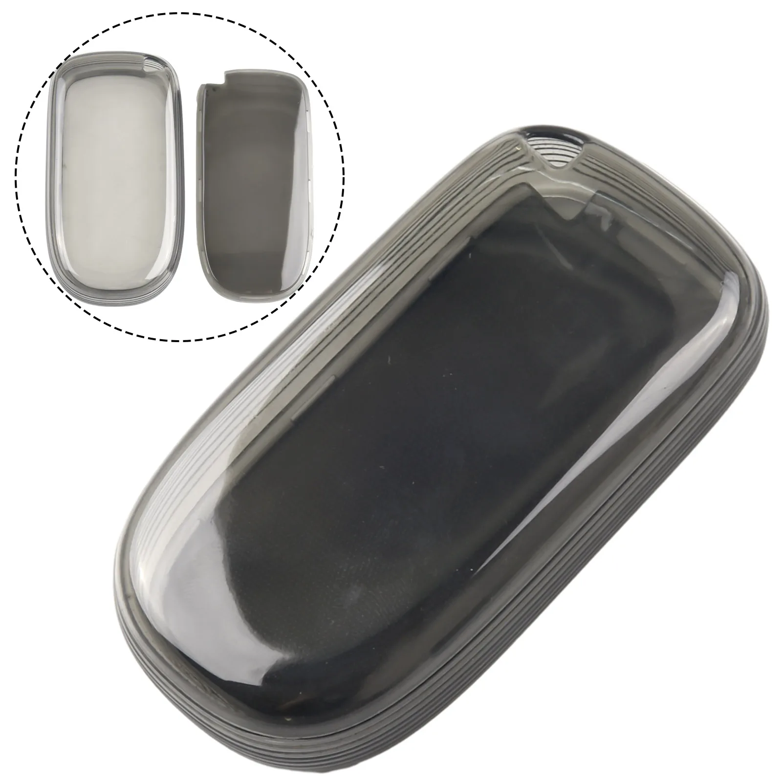Фото Key Fob Case Cover Black Transparent Key Protector For Jeep For Grand For Cherokee WK2 2014-2021 For Dodge For Charger 2011-23 №2