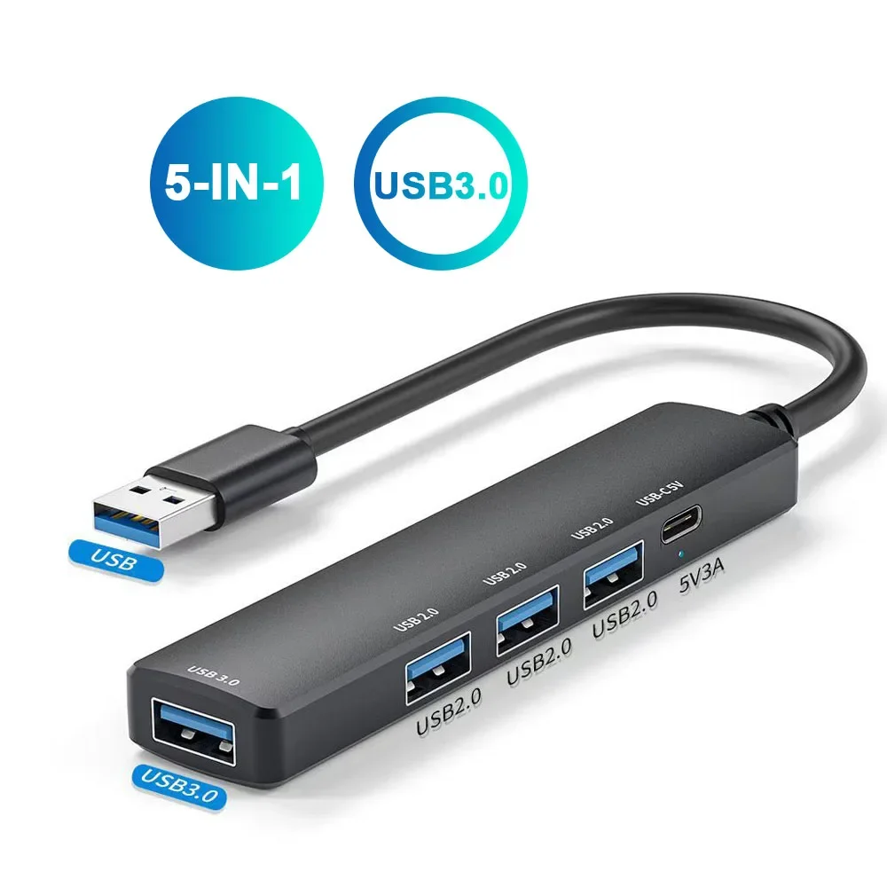 Разветвитель OTG с 4 портами USB Type-C на USB 3,0, адаптер для Xiaomi, Huawei, Lenovo, Macbook Pro, USB 3,0, 2,0