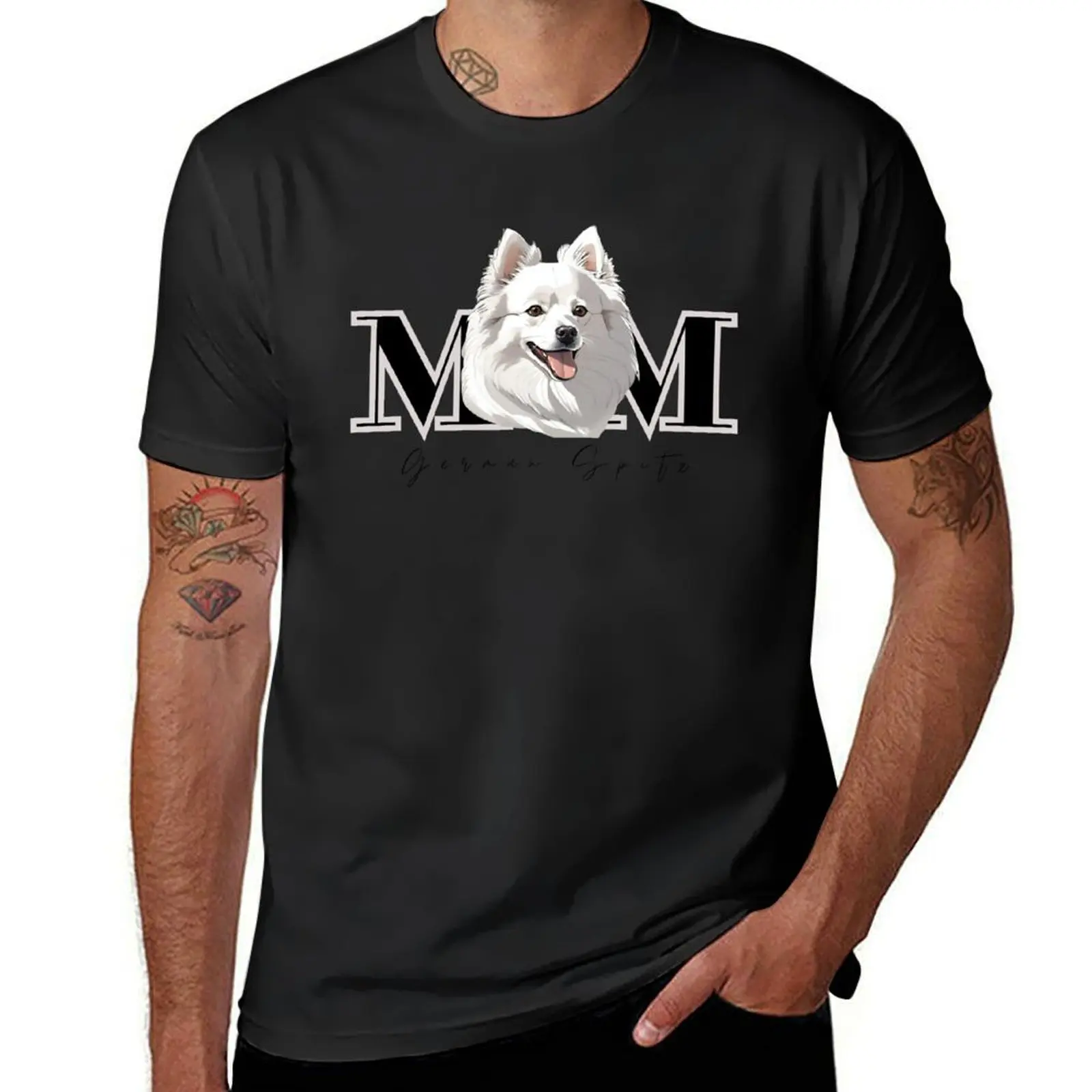 Футболка с надписью «Spitz Dog Mom»