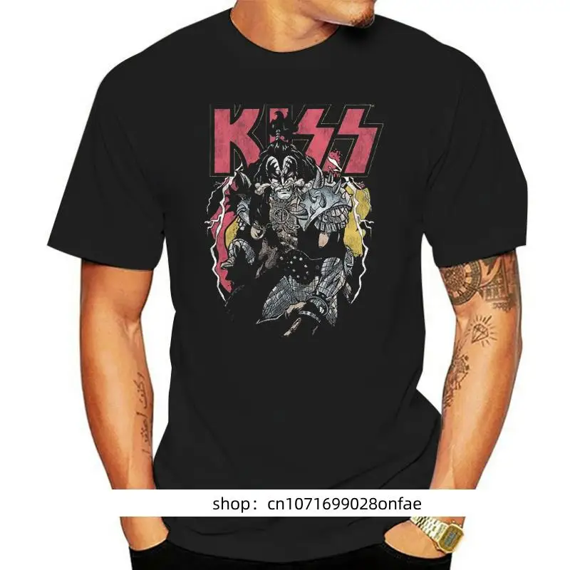 Металлический поцелуй Kaus Band Rock, Женский ручки, ручки, поцелуй, ручки, ручки в стиле хип-хоп, atgrafis asan Kasual Ropa Hombre
