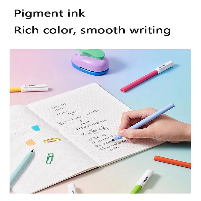 Фото Гелевая ручка KACO, цветной держатель для ручек PANTONE, совместный ежегодный презентативный черный сердечник, большая емкость, студенческая офисная ручка для подписи №5