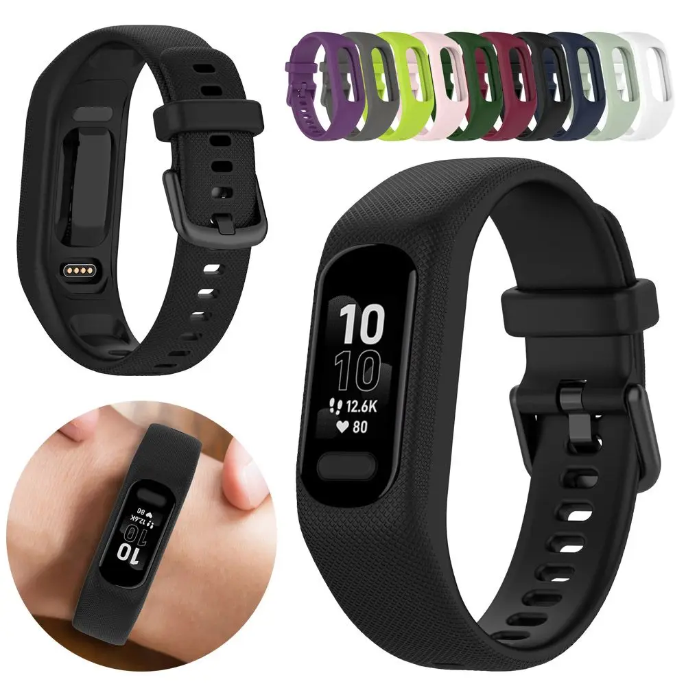 Фото Силиконовые спортивные ремешки для Garmin Vivosmart 5, умные ремешки, аксессуары для часов, сменный браслет, сделай сам, ручная работа №2