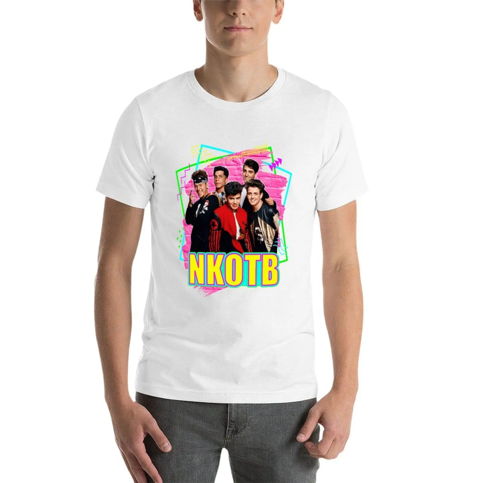 Фото NKOTB музыкальный новый и детский подарок для фанатов футболка хлопковые футболки мужская футболка из 100% хлопка мужская футболка №4