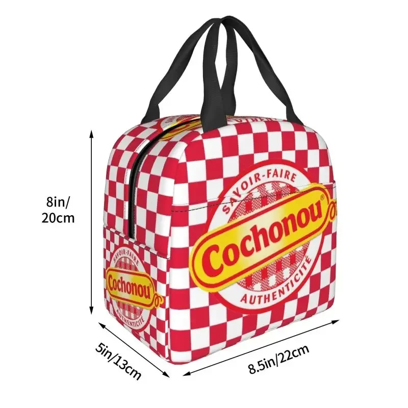 Фото Многоразовые коробки для завтрака Cochonou, изолированная сумка для обеда, офисная работа, женский водонепроницаемый термохолодильник №3
