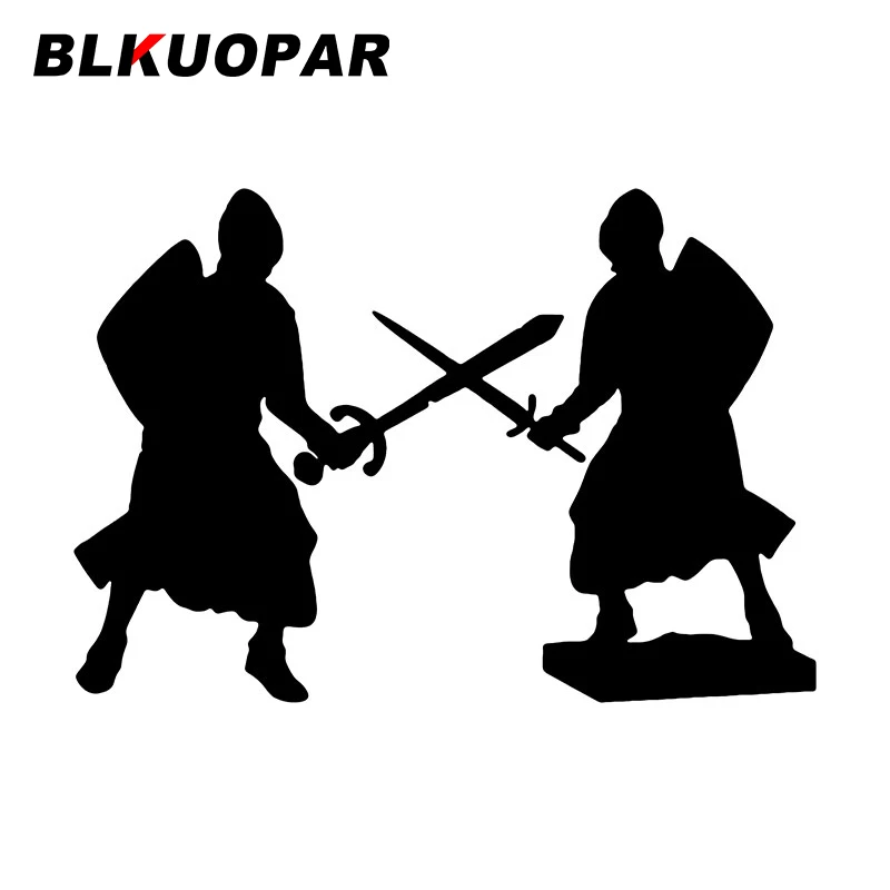 BLKUOPAR меч Wielding War Knights автомобильные наклейки средневековья наклейки окклюзия царапины вырезанный мотоцикл лобовое стекло Стайлинг Внешние аксессуары