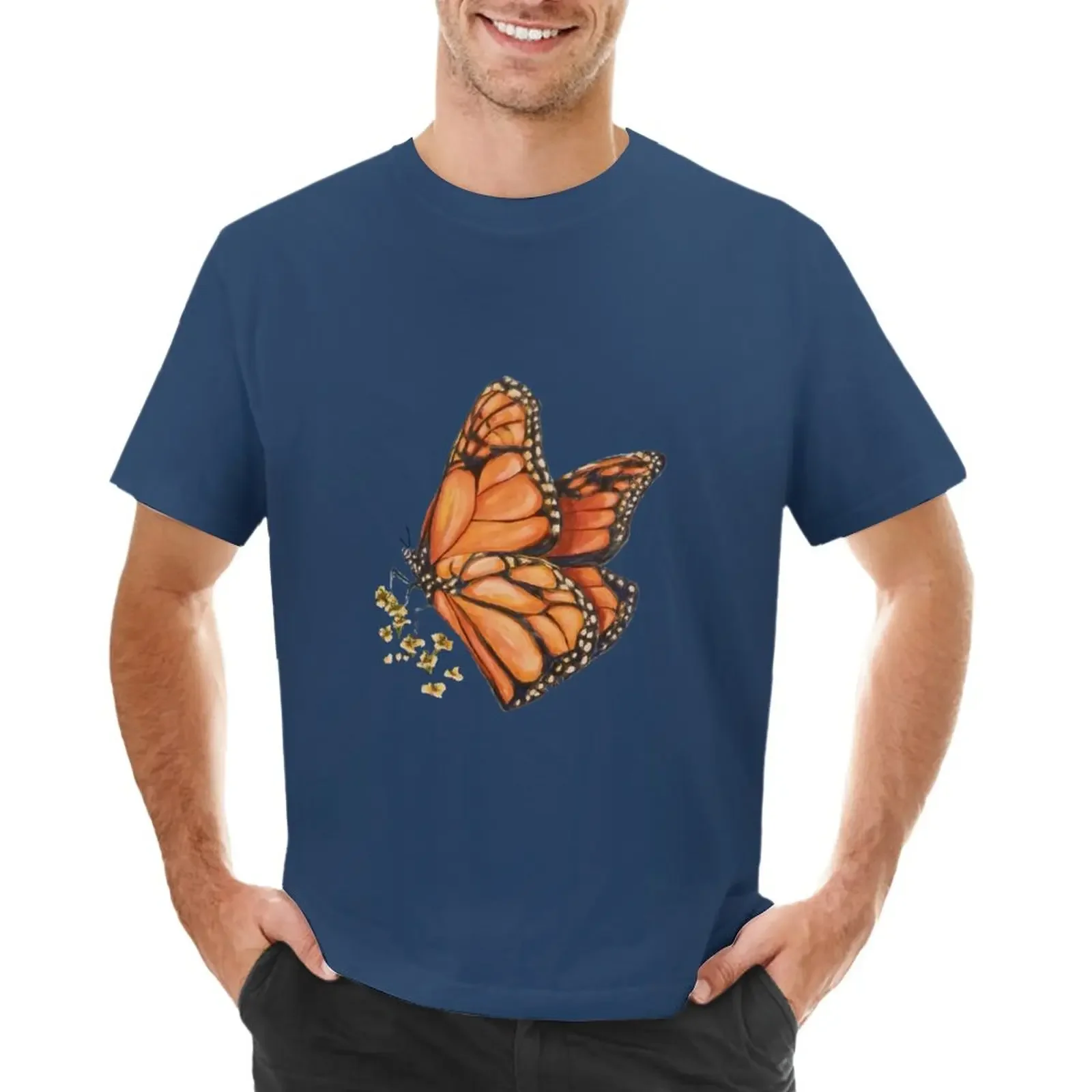 Футболка monarch, великолепная одежда funnys Heavyweight kawaii, мужские винтажные футболки