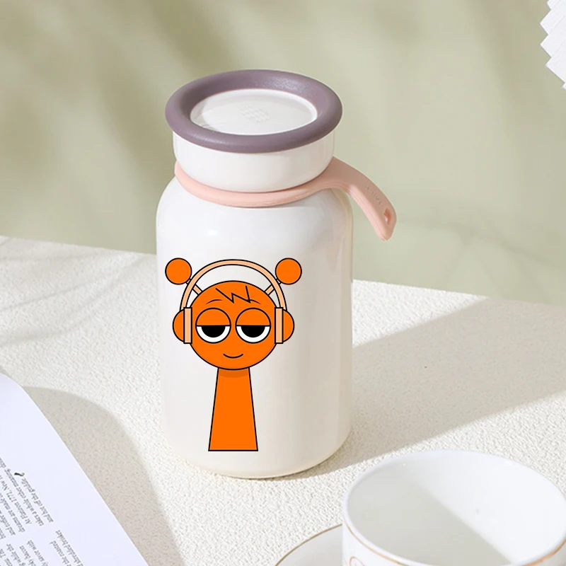 Фото 300 мл аниме Sprunki мультфильм термос из нержавеющей стали Kawaii портативная карманная игровая фигурка кружка для холодной воды чайник подарки игрушки №2